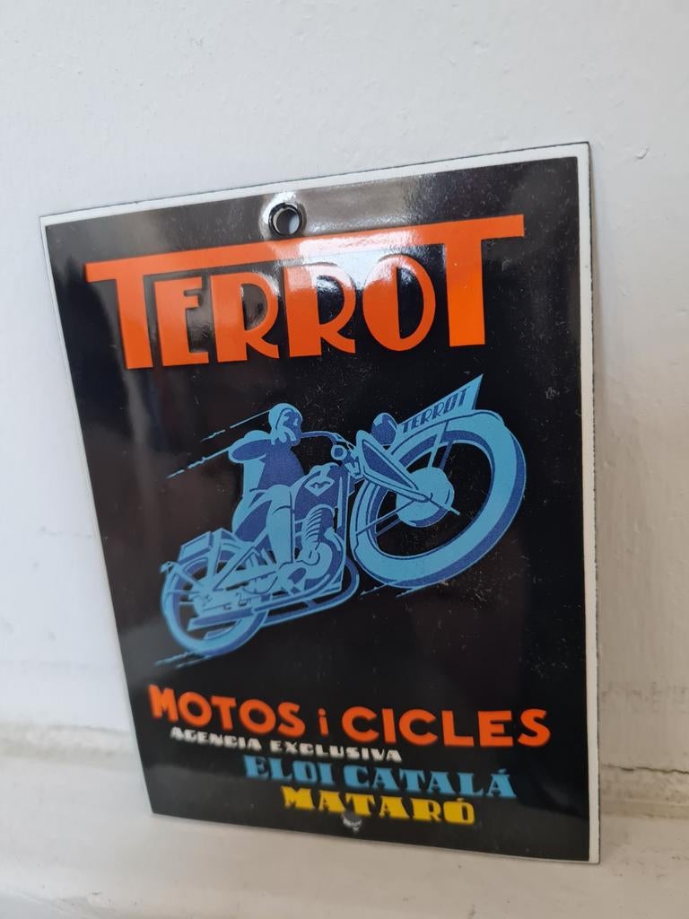 Terrot reclamebord, Ophalen of Verzenden, Reclamebord