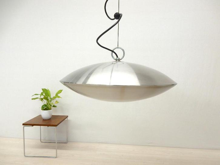 Hala retro vintage lamp hanglamp jaren 60 / 70, Huis en Inrichting, Lampen | Hanglampen, Gebruikt, Minder dan 50 cm, Metaal, Ophalen of Verzenden