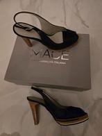 Mace Zwarte Pumps met Open Teen en Houten Hak 38, Kleding | Dames, Schoenen, Pumps, Mace, Zwart, Ophalen of Verzenden