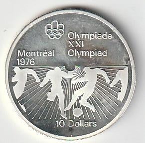 10  dollars  1976  Canada. km. 111  unc/proof., Ophalen of Verzenden, Noord-Amerika, Losse munt, Zilver