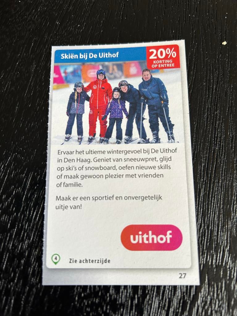 Voordeelcoupon skien bij de Uithof, Tickets en Kaartjes, Eén persoon