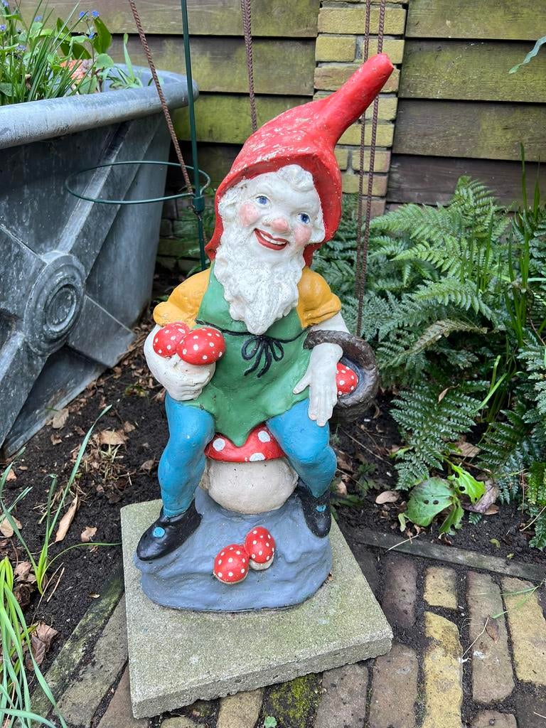 Betonnen retro tuinkabouter, Tuin en Terras, Ophalen, Gebruikt
