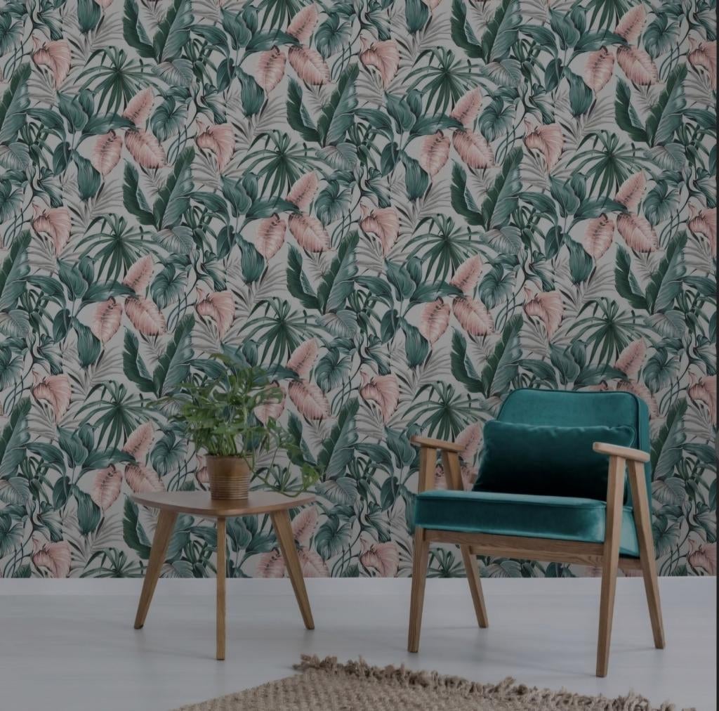 Sublieme behang exotic leaves - 4 rollen, Ophalen of Verzenden