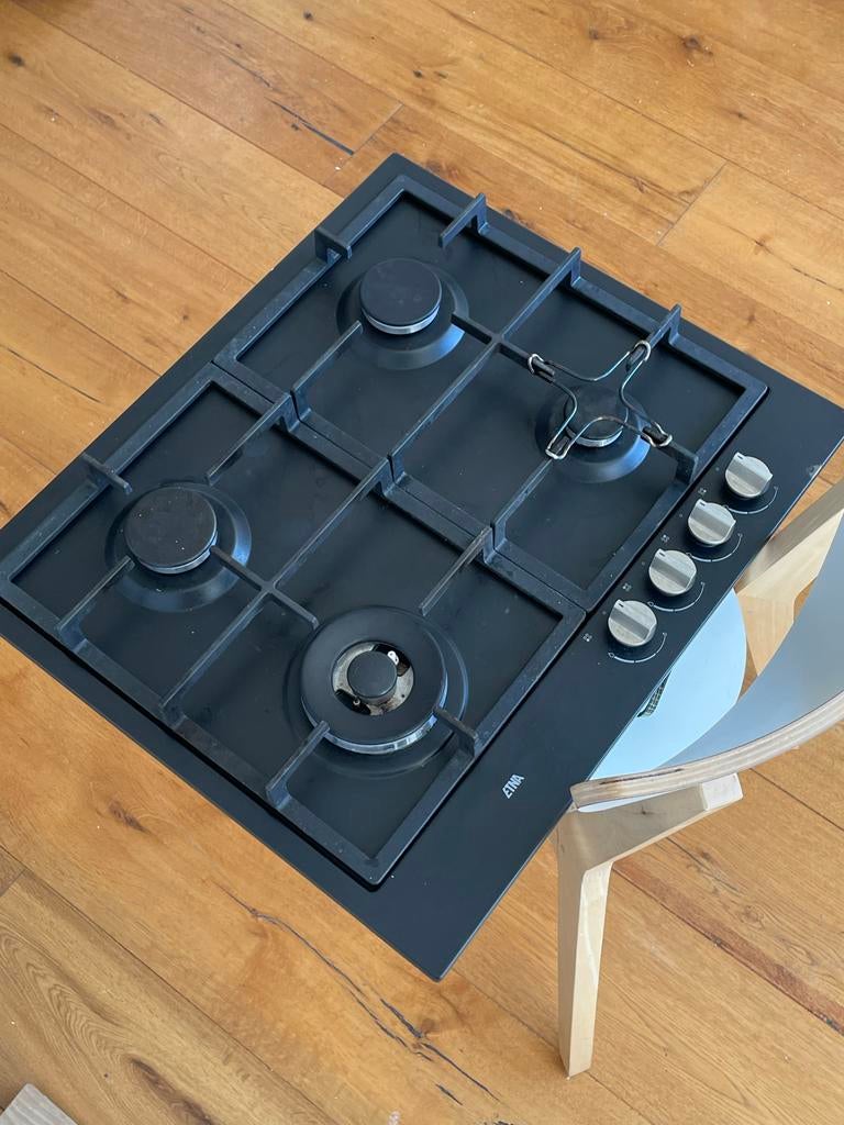 Etna gaskookplaat - 4 pitten - Zwart, Witgoed en Apparatuur, Kookplaten, Gebruikt, Inbouw, Gas, 4 kookzones
