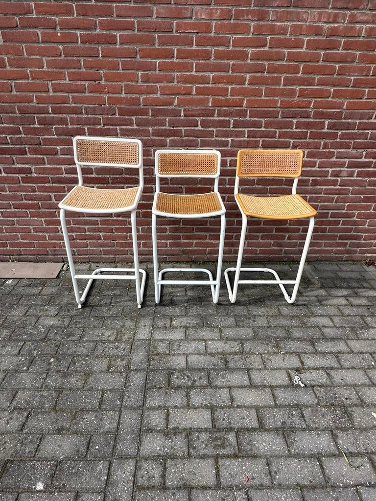Barstoelen Cesca Marcel Breuer Webbing Kruk, 2 krukken, Ophalen of Verzenden, Zo goed als nieuw, 60 tot 90 cm