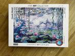 Puzzel schilderij Waterlelies Claude Monet (1000 stukjes), Ophalen of Verzenden, 500 t/m 1500 stukjes, Gebruikt, Legpuzzel
