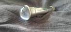 Vintage zaklamp. Chroom met glazen koepel., Ophalen of Verzenden