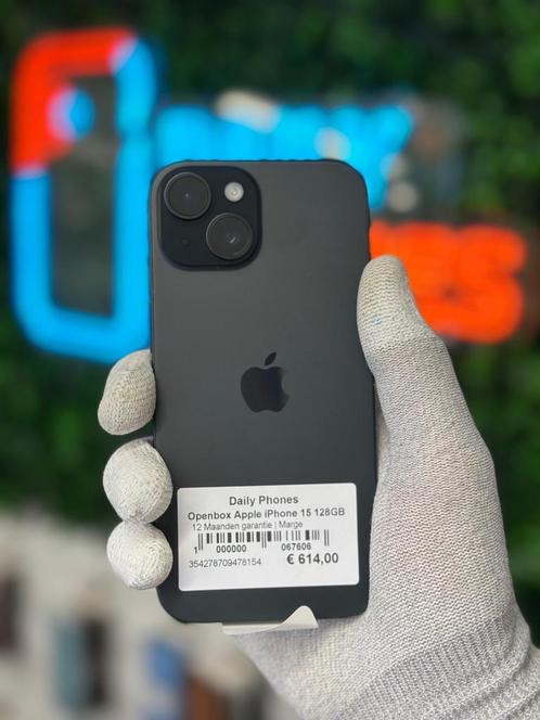 Openbox Apple iPhone 15 128GB, Telecommunicatie, Overige Telecommunicatie, Nieuw, Ophalen of Verzenden