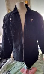 Heren Cowboy Jas van Puur Leer Zwart Suede Maat S, Ophalen, Zo goed als nieuw, Maat 46 (S) of kleiner, Zwart
