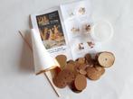 Kerstboom pakket van Faux Leather paper groot bruin/goud, Materiaal, ., Nieuw, Ophalen of Verzenden