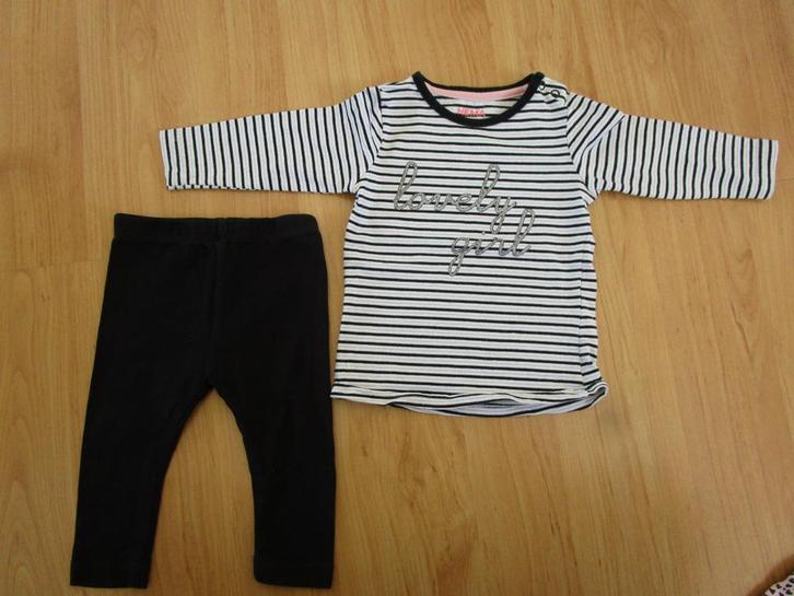 Hema - zwart/wit setje maat 62, Kinderen en Baby's, Babykleding | Maat 62, Zo goed als nieuw, Meisje, Setje, Ophalen of Verzenden