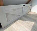 Houten roldeur met zwart stalen rails, Ophalen, 200 cm of meer, 50 tot 100 cm, Zo goed als nieuw