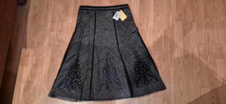 Frank Walder Zwarte Tweed Rok - Maat 40 - Nieuw, Kleding | Dames, Rokken, Nieuw, Maat 38/40 (M), Zwart, Knielengte, Ophalen of Verzenden