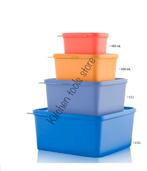 Tupperware Opbergdozen set (4) vierkante bewaarbak voorraad, Huis en Inrichting, Keuken | Tupperware, Ophalen of Verzenden, Nieuw