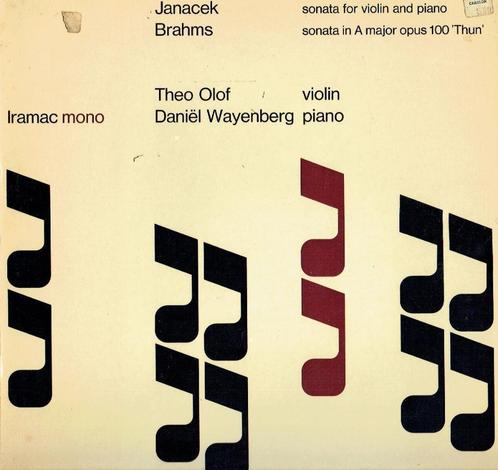 Janacek Brahms Theo Olof Daniël Wayenberg  Violin And Piano, Cd's en Dvd's, Vinyl | Klassiek, Zo goed als nieuw, Classicisme, Kamermuziek