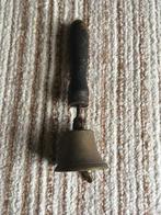 schoolbel met houten handvat messing koper, Antiek en Kunst, Antiek | Koper en Brons, Ophalen of Verzenden, Koper