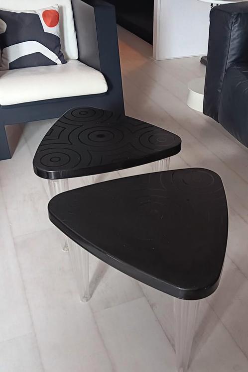 Bolso bijzettafeltjes ontworpen door Maria Vinka IKEA '90, Huis en Inrichting, Tafels | Bijzettafels, Rond, Minder dan 55 cm, Hout