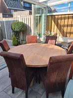 Stoelen, Huis en Inrichting, Stoelen, Ophalen, Bruin, Zo goed als nieuw, Stof