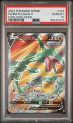 Rayquaza V FA Evolving Skies PSA 10, Ophalen of Verzenden, Zo goed als nieuw, Losse kaart