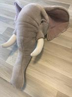 Pluchen Olifantenkop  -  Wanddecoratie  -  BIBIB Wild&Soft, Ophalen of Verzenden, Gebruikt, Wanddecoratie