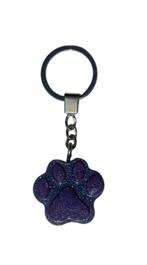 Paarse glitter hondenpoot sleutelhanger, Ophalen of Verzenden, Nieuw
