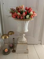 Gietijzeren zuil met pot - 65 cm hoog, Ophalen, Steen, Gebruikt, 50 tot 75 cm