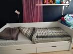 Bedbank Flexa White met opberglades, Huis en Inrichting, Slaapkamer | Bedden, Eenpersoons, Wit, Hout, Ophalen