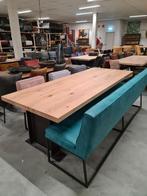 Lange stoel bank groen alcantara 240 cm, Huis en Inrichting, Ophalen, Overige kleuren, Zo goed als nieuw, Eén