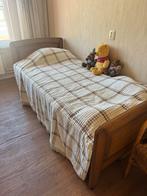 1 persoons eiken bed met elektrische lattenbodem, Gebruikt, 90 cm, Eenpersoons, Ophalen of Verzenden
