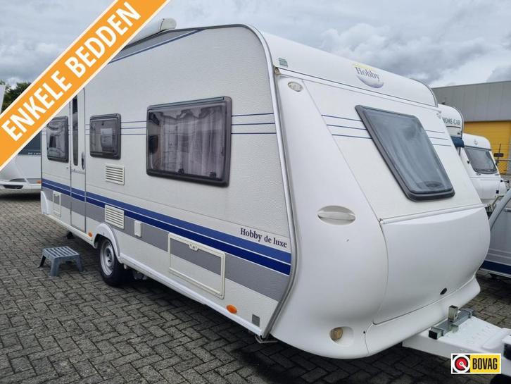 Hobby De Luxe 495 UL Airco/Mover/Luifel/Voorte, Caravans en Kamperen, Caravans, Bedrijf, tot en met 4, 1000 - 1250 kg, Rondzit