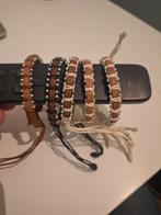 Set van 5 macrame armbanden, Ophalen of Verzenden, Zo goed als nieuw, Bruin