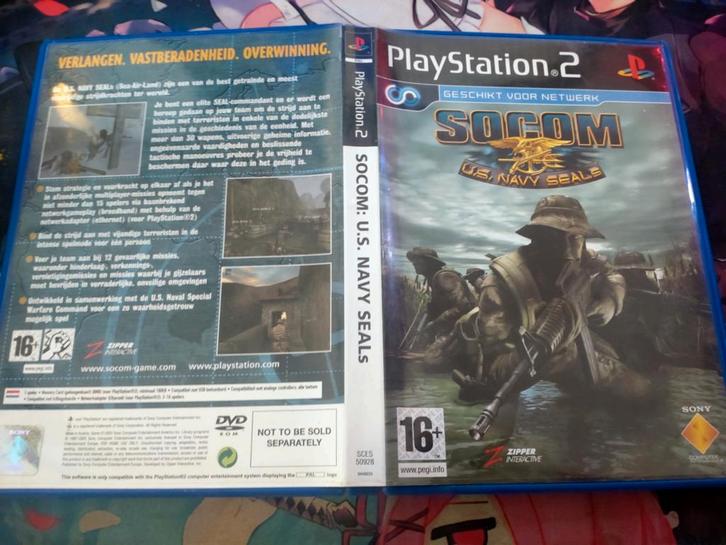 SOCOM U.S. Navy SEALs - PS2, Spelcomputers en Games, Games | Sony PlayStation 2, Gebruikt, Shooter, 1 speler, Vanaf 16 jaar, Online