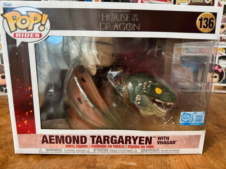 Funko Pop! Aemond Targaryen with Vhagar #136, Kinderen en Baby's, Speelgoed | Actiefiguren, Zo goed als nieuw, Ophalen of Verzenden