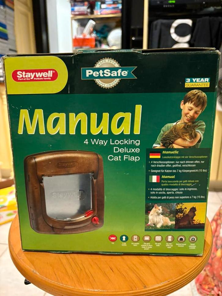 Staywell Petsafe kattenluik (ongebruikt), Dieren en Toebehoren, Katten-accessoires, Zo goed als nieuw, Ophalen of Verzenden