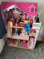 Kidcraft barbiehuis + inhoud, Kinderen en Baby's, Speelgoed | Poppenhuizen, Ophalen, Zo goed als nieuw