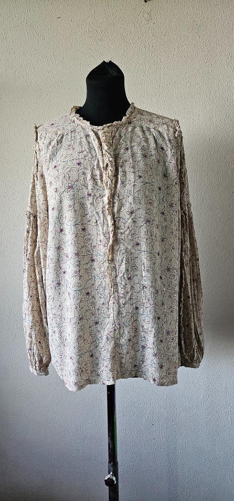 beige blouse van Munthe maat 40 (27725), Kleding | Dames, Blouses en Tunieken, Beige, Ophalen of Verzenden