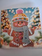 Kaart kerst Diamond painting peperkoekmannetje, Ophalen of Verzenden, Nieuw, Kerst