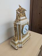 Empire pendule brons met wit marmer, Antiek en Kunst, Antiek | Klokken, Ophalen