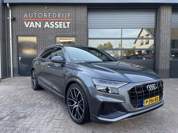 Audi Q8 55 TFSI S-Line quattro B&O , Panoramadak , HUD, Auto's, Audi, Bedrijf, Te koop, Q8, 360° camera, 4x4, ABS, Adaptive Cruise Control
