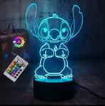 Stitch 3D nachtlampje 16 kleuren met afstrandsbediening, Verzenden, Nieuw, Kinderkamer nachtlampje
