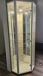 vitrine hoekkast wit met verlichting, Huis en Inrichting, Overige materialen, Gebruikt, 150 tot 200 cm, 50 tot 75 cm