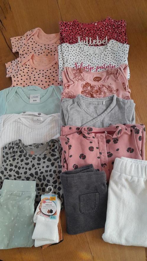16 delig Meisjes kledingpakketje maat 50 - 56, Kinderen en Baby's, Babykleding | Baby-kledingpakketten, Zo goed als nieuw, Maat 50