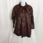 Stoere bruine kunstleren blouse. Mt XS. Merk Zara, Bruin, ., Ophalen of Verzenden, Zo goed als nieuw