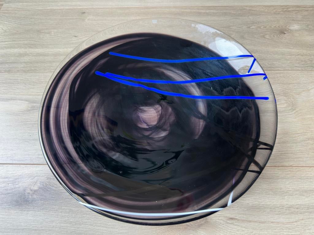 Kosta Boda schaal Anna Ehrner 37cm, Ophalen, Zo goed als nieuw, Rond, Glas