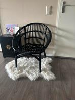 Rotan Stoel - stijlvol en comfortabel, Ophalen, Zwart, Riet of Rotan, Zo goed als nieuw