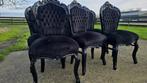 Zwarte Barok Stoelen - Set van 6, Huis en Inrichting, Hout, Barok, Zwart, Ophalen of Verzenden