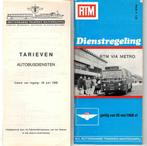 RTM dienstregeling 26 mei  en 28 juni 1968, Verzamelen, Verzenden, Zo goed als nieuw, Bus of Metro, Boek of Tijdschrift