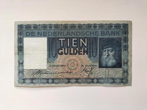 10 Gulden 1936 - 'Grijsaard' Biljet, Postzegels en Munten, Bankbiljetten | Nederland, Los biljet, 10 gulden, Ophalen of Verzenden