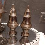 mooie brocante verzilverde peper en zout strooier, Antiek en Kunst, Ophalen of Verzenden