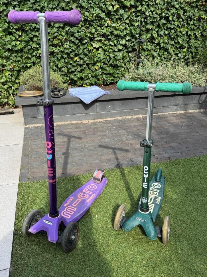 Micro Mini en Maxi (groen en paars), Kinderen en Baby's, Speelgoed | Buiten | Voertuigen en Loopfietsen, Gebruikt, Overige typen